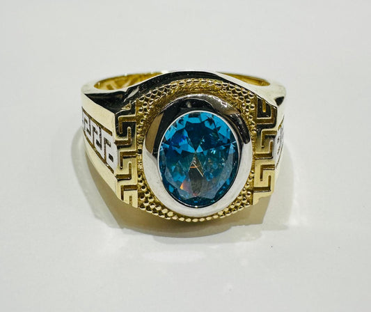 10K GOLD RING BIRTHSTONE RING WITH CZ STONE, SIZE: 10.2,  WEIGHT: 4.9gm