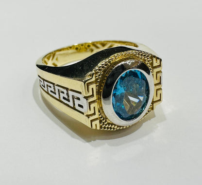 10K GOLD RING BIRTHSTONE RING WITH CZ STONE, SIZE: 10.2,  WEIGHT: 4.9gm