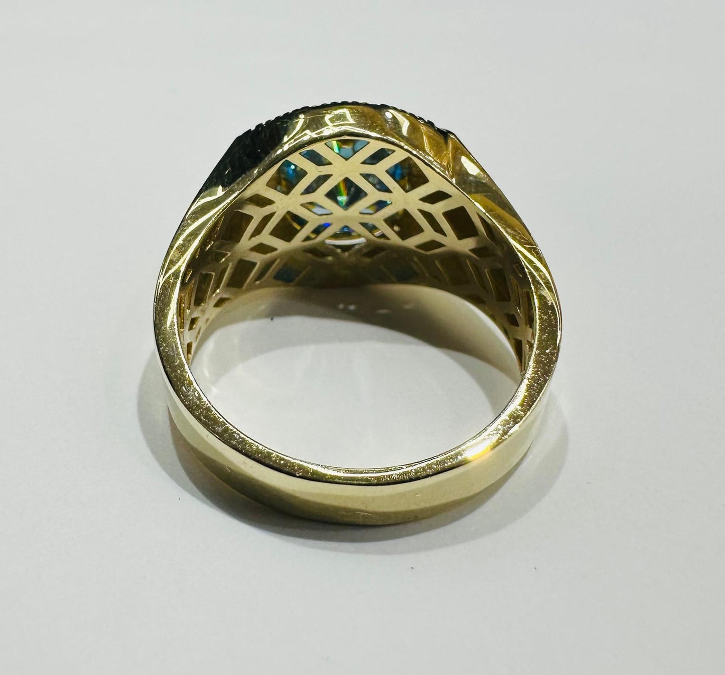 10K GOLD RING BIRTHSTONE RING WITH CZ STONE, SIZE: 10.2,  WEIGHT: 4.9gm