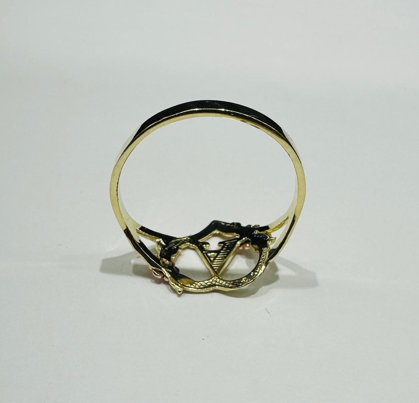 10K GOLD INITIAL "A" RING, SIZE: 9.2,  WEIGHT: 1.8gm