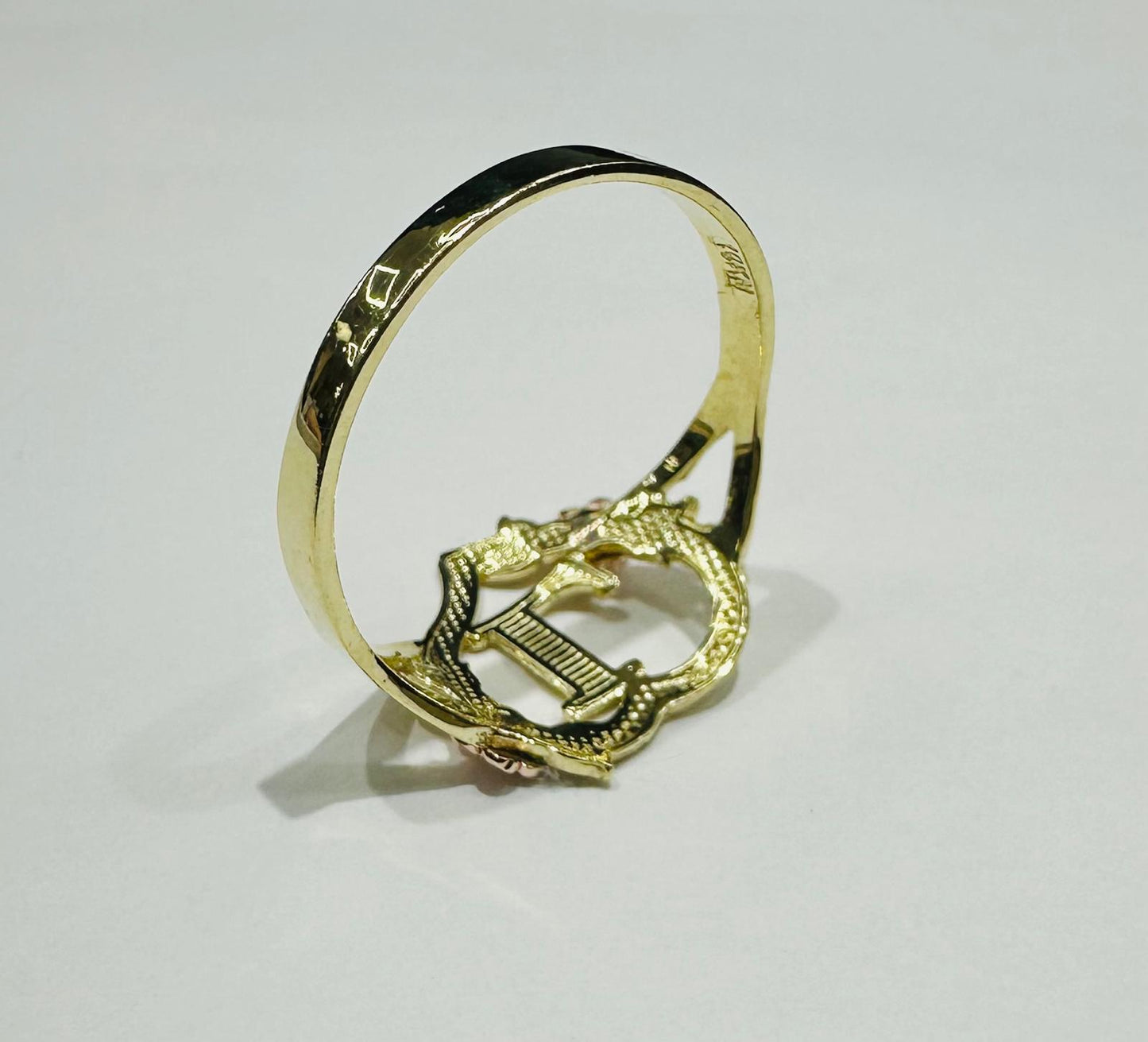 10K GOLD INITIAL "L" RING, SIZE: 9.0,  WEIGHT: 1.8gm
