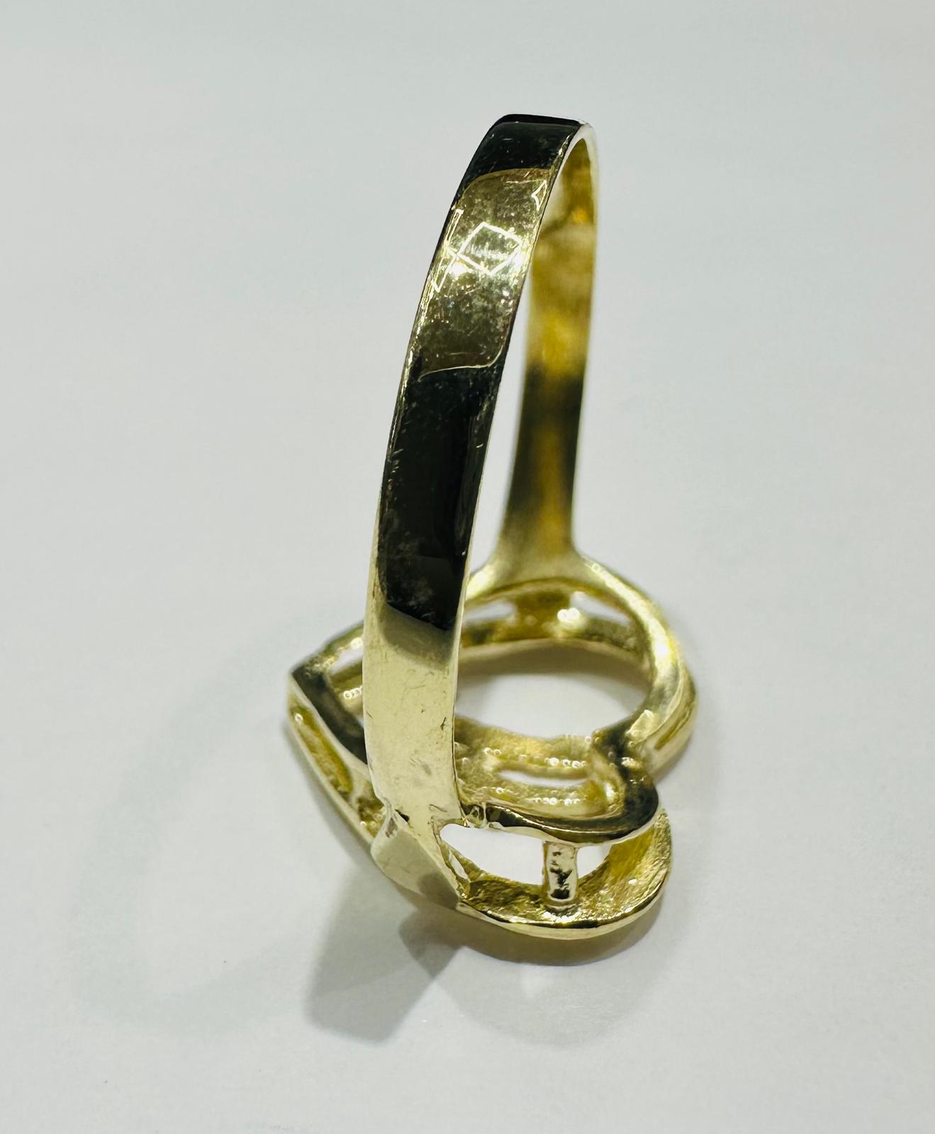10K GOLD INITIAL "A" RING, SIZE: 7.9,  WEIGHT: 1.7gm