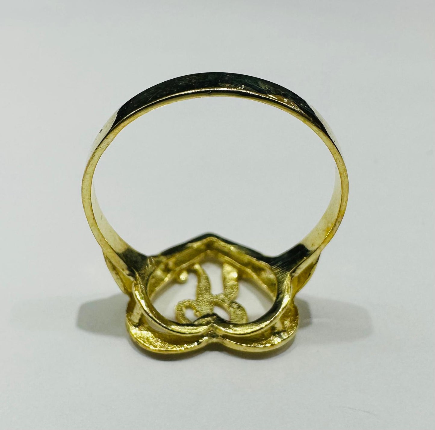 10K GOLD INITIAL "R" RING, SIZE: 7.9,  WEIGHT: 1.9gm