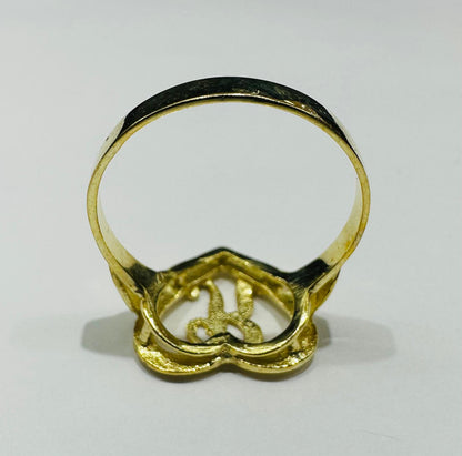 10K GOLD INITIAL "R" RING, SIZE: 7.9,  WEIGHT: 1.9gm