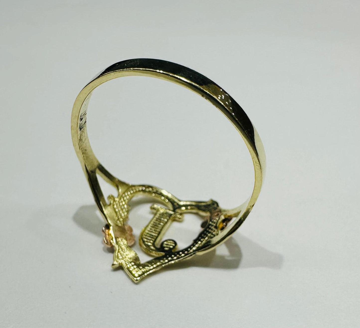 10K GOLD INITIAL "J" RING, SIZE: 9.0,  WEIGHT: 1.7gm