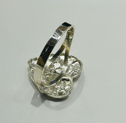 SILVER HEART RING, SIZE: 7.2,  WEIGHT: 2.2gm