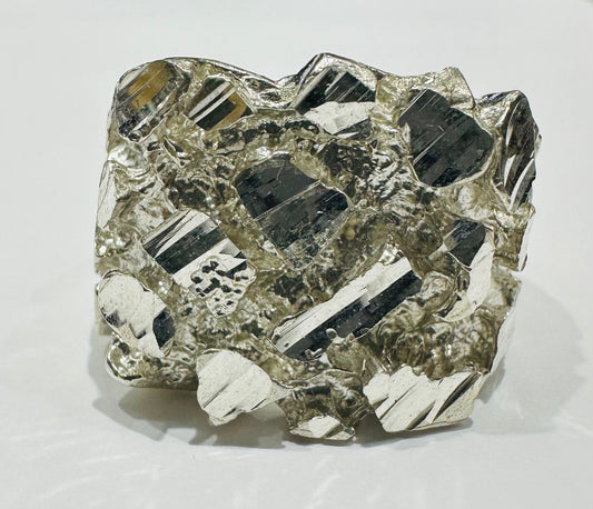 SILVER NUGGET RING, SIZE: 10.5,  WEIGHT: 13.1gm