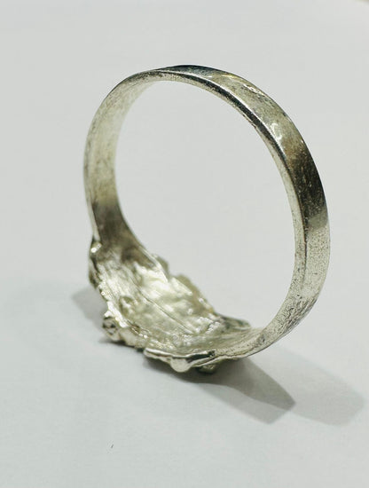 SILVER RING, SIZE: 4.5,  WEIGHT: 1.8gm