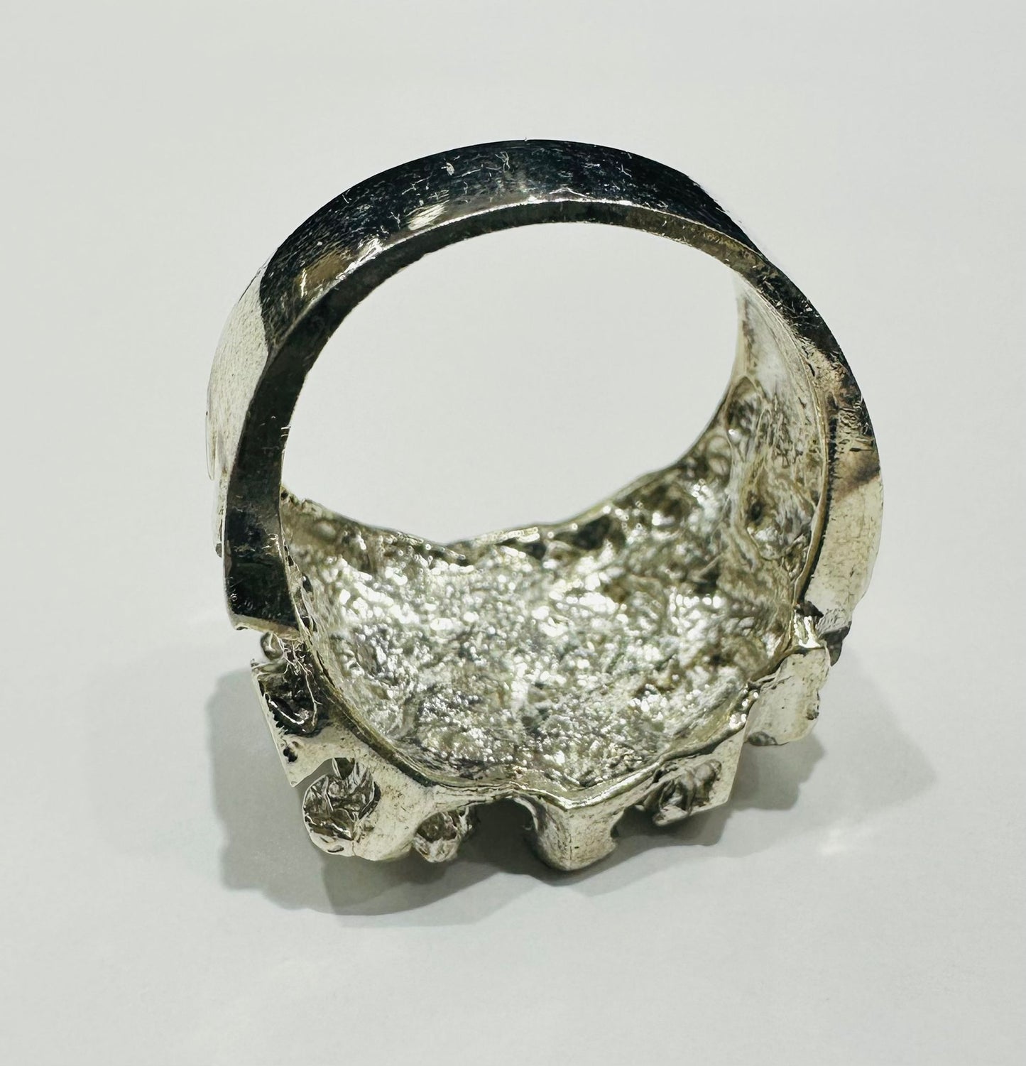 SILVER NUGGET RING, SIZE: 10.5,  WEIGHT: 13.1gm