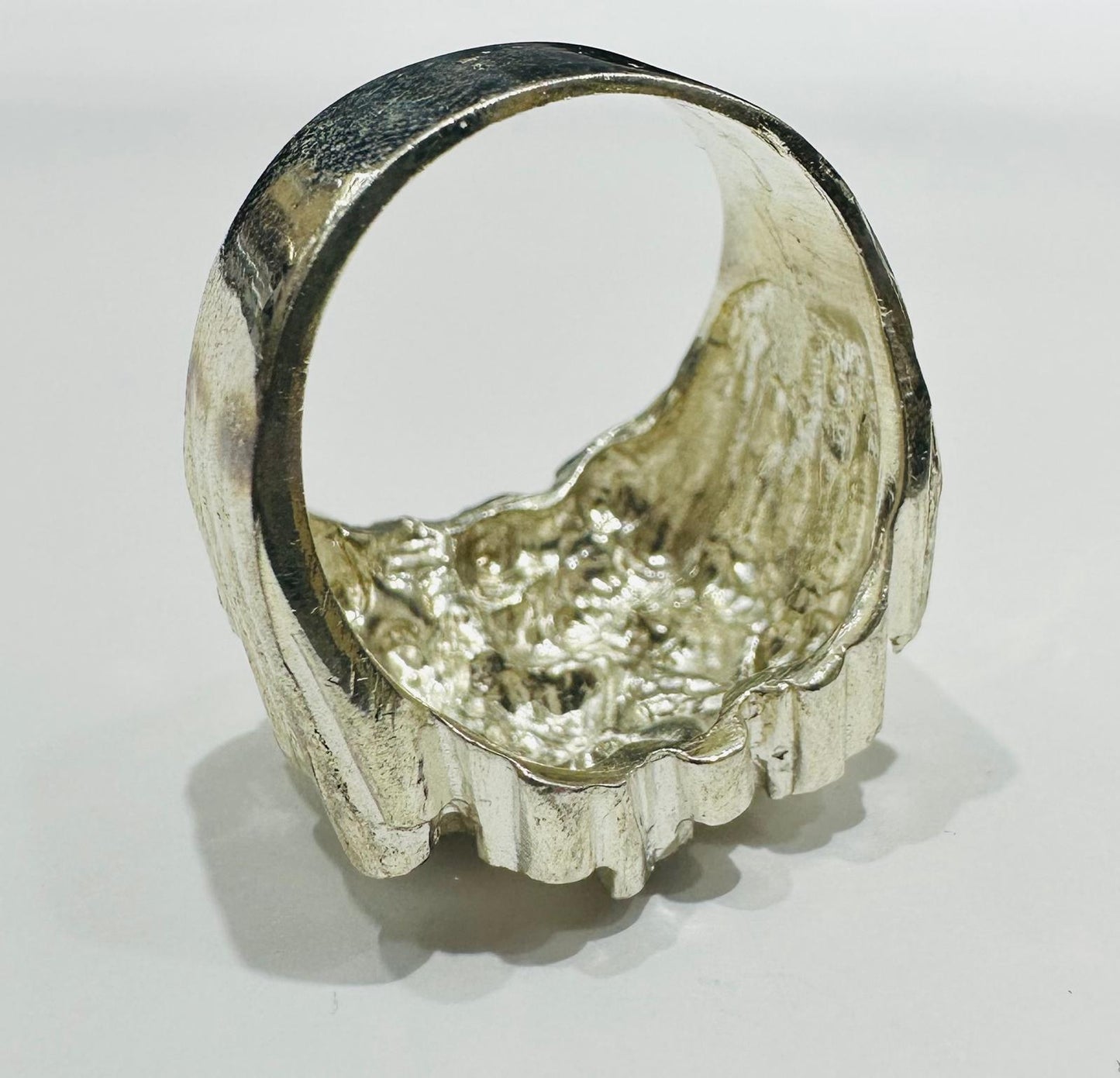 SILVER NUGGET RING, SIZE: 11.5,  WEIGHT: 15.3gm