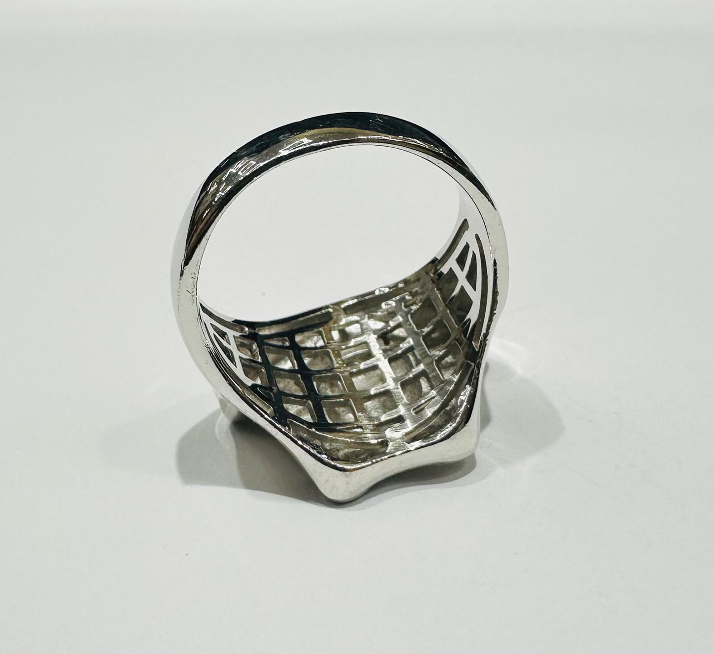 SILVER MEDUSA HEAD RING, SIZE: 10.0 WEIGHT: 8.6gm