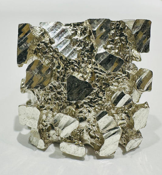 SILVER NUGGET RING, SIZE: 13.4  WEIGHT: 22.5gm