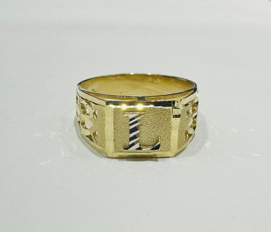 10K GOLD INITIAL LETTER RING "L"  SIZE: 7.8 WEIGHT: 2.6gm