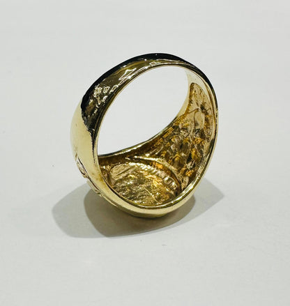 10K GOLD INITIAL LETTER RING "J"  SIZE: 8.5  WEIGHT: 6.3gm
