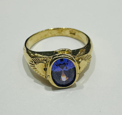 10K GOLD AMETHYST RING - SIZE: 3.0, WEIGHT: 1.9gm