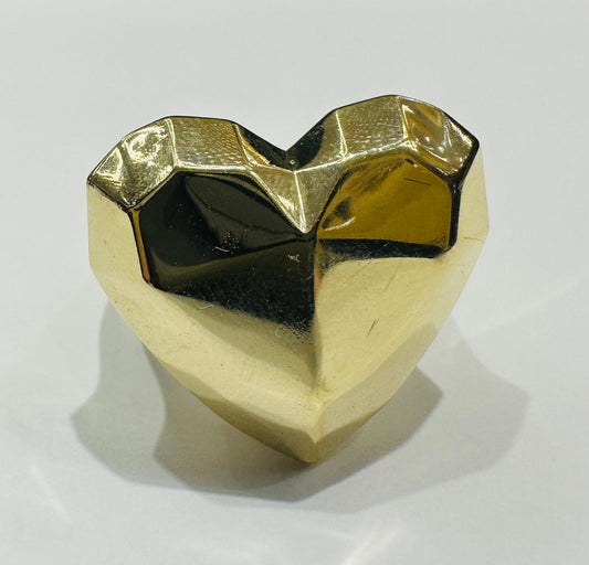 10K GOLD HEART RING -SIZE: 7.0 WEIGHT: 4.5gm