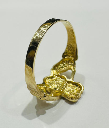 10K GOLD CLADDAGH RING -SIZE: 8.4  WEIGHT: 2.1gm