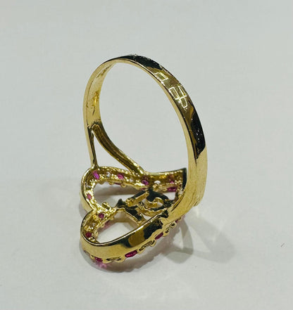 10K GOLD QUINCEANERA RING WITH CZ STONES -SIZE: 7.0 WEIGHT: 2.0gm