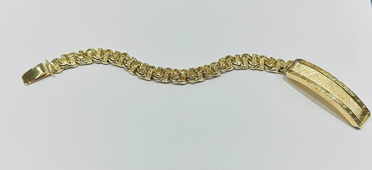 10K GOLD CHINO LINK BRACELET, 8.75" , 10.60mm- WEIGHT 45.9gm