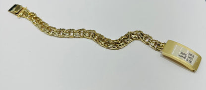 10K GOLD CHINO LINK BRACELET, 8.00" , 9.20mm- WEIGHT 30.6 gm