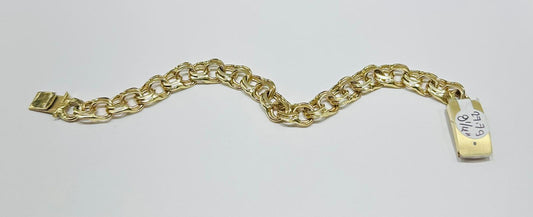 10K GOLD CHINO LINK BRACELET, 8.25" , 9.65mm- WEIGHT 27.79 gm