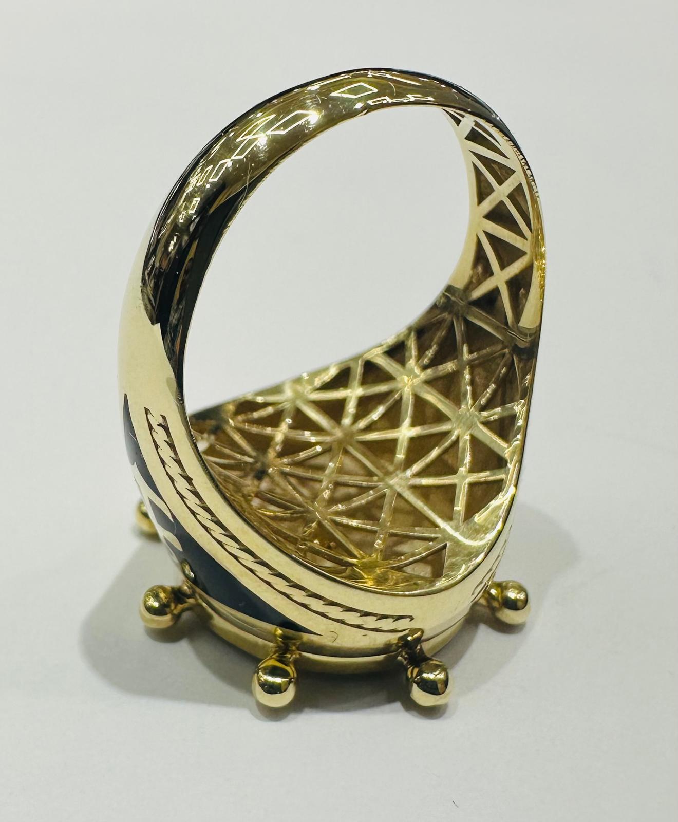 10K GOLD HELM SPINNER RING -SIZE: 9.5 WEIGHT: 6.9gm