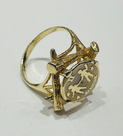 10K GOLD GEMINI RING -SIZE: 5.0 WEIGHT: 3.0gm