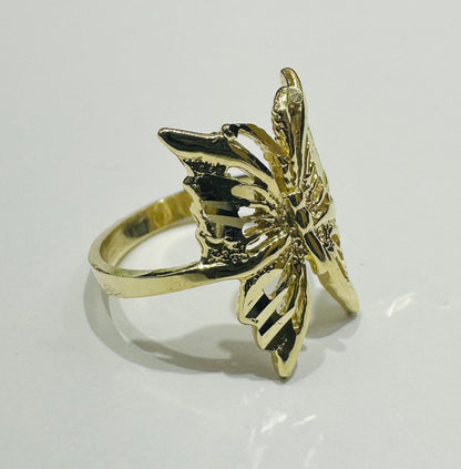 10K GOLD BUTTERFLY RING -SIZE: 6.4 WEIGHT: 3.4gm