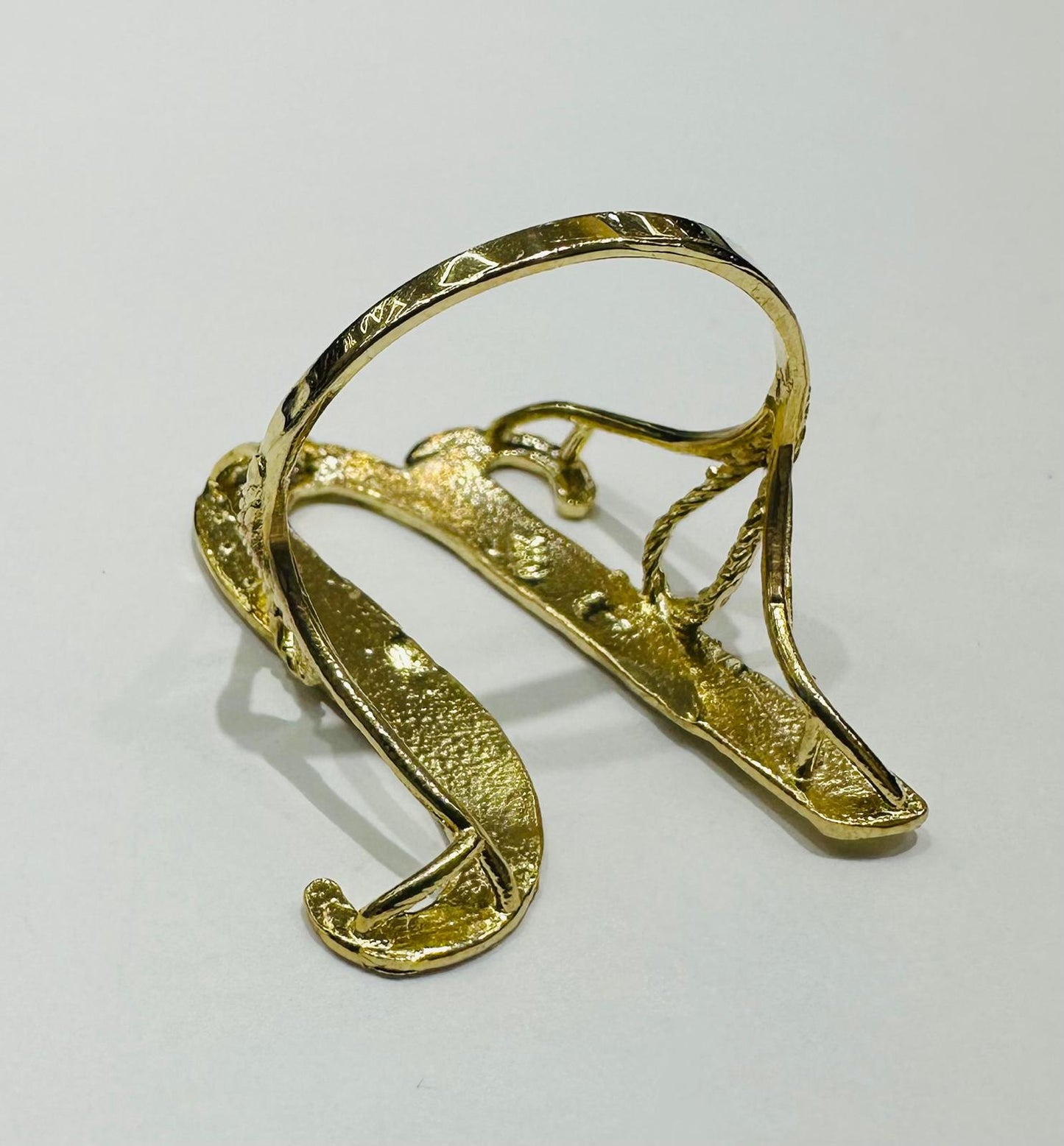 10K GOLD INITIAL LETTER "X" RING -WEIGHT: 3.2gm