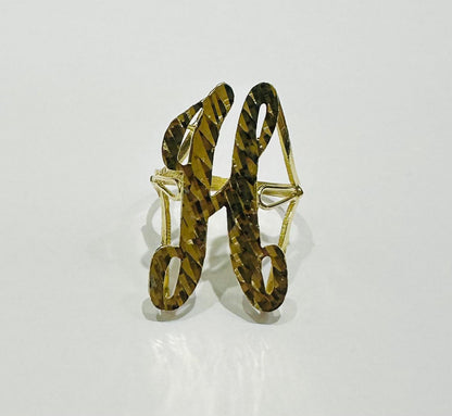 10K GOLD INITIAL LETTER "H" RING -WEIGHT: 3.2gm