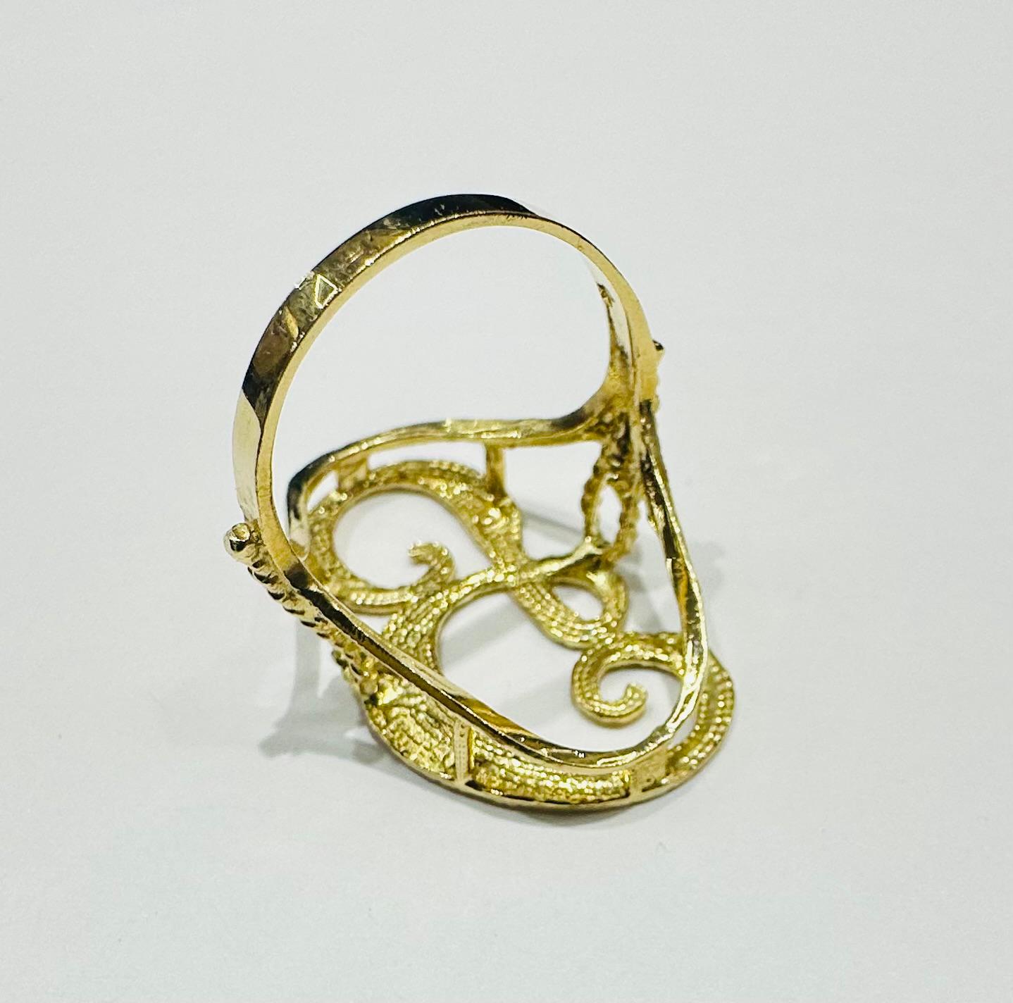 10K GOLD INITIAL LETTER "G" RING -WEIGHT: 3.1gm