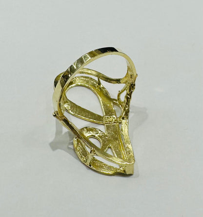10K GOLD INITIAL LETTER "J" RING -WEIGHT: 3.6gm