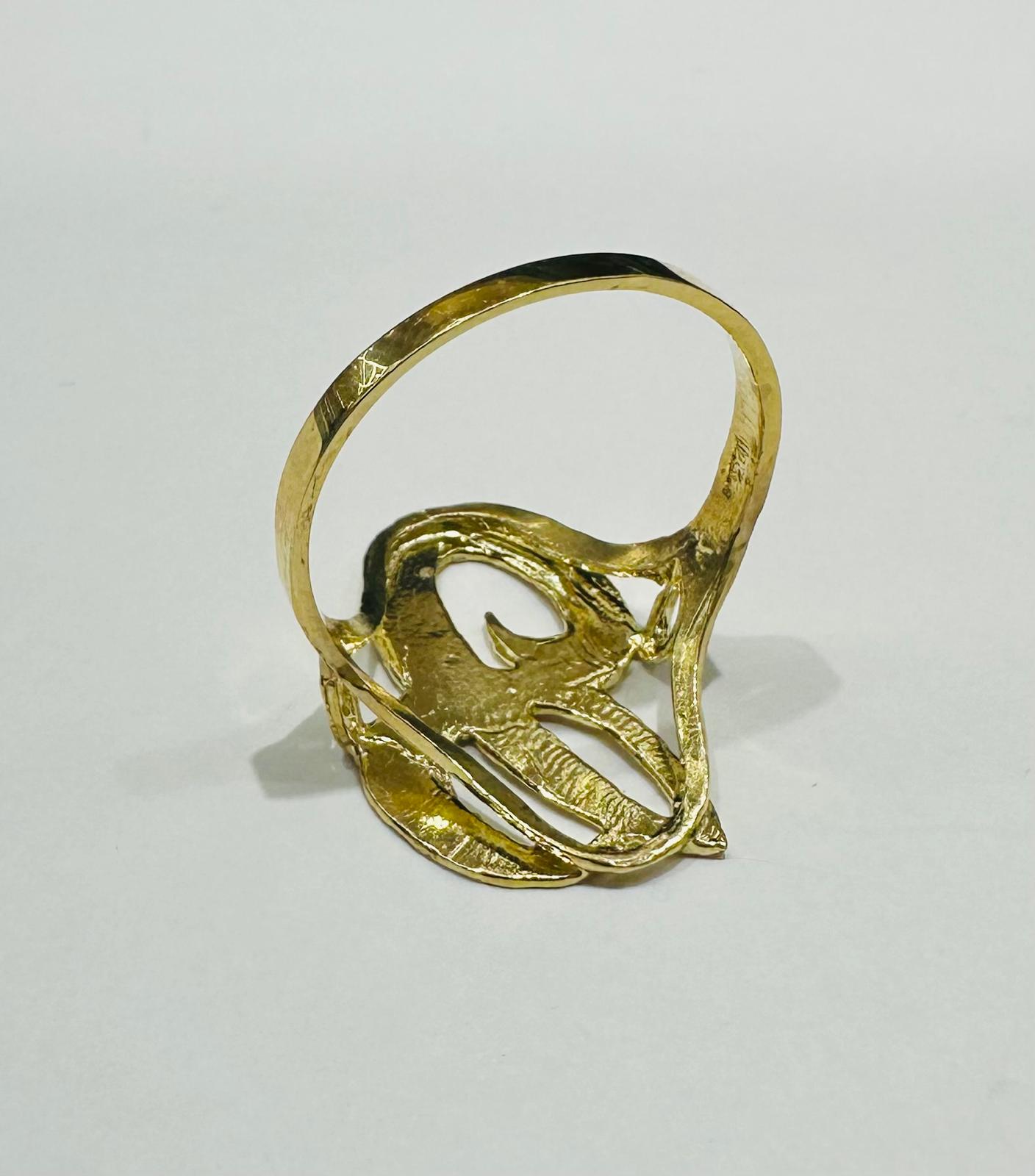 10K GOLD INITIAL LETTER "C" RING -WEIGHT: 2.0gm
