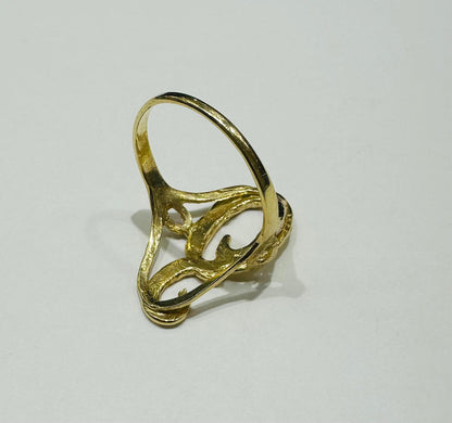 10K GOLD INITIAL LETTER "E" RING -WEIGHT: 1.8gm