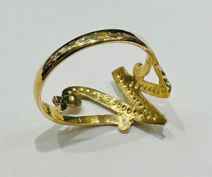 10K GOLD INITIAL LETTER "N" RING -WEIGHT: 1.8gm