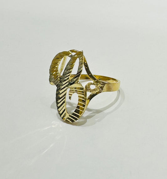 10K GOLD INITIAL LETTER "C" RING -WEIGHT: 2.0gm