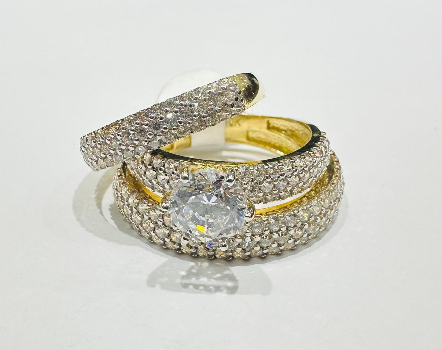 10K GOLD RING'S WITH CZ STONES -WEIGHT: 6.4gm
