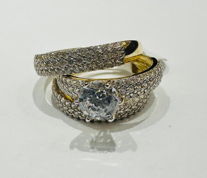 10K GOLD RING'S WITH CZ STONES -WEIGHT: 6.4gm