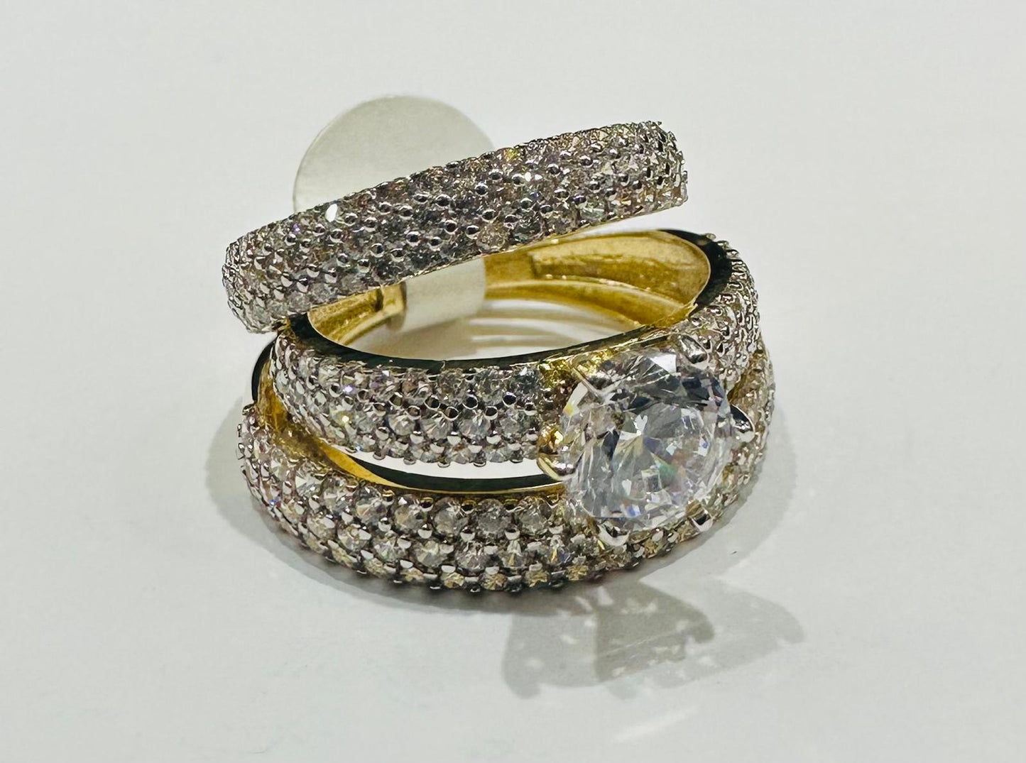 10K GOLD RING'S WITH CZ STONES -WEIGHT: 6.4gm