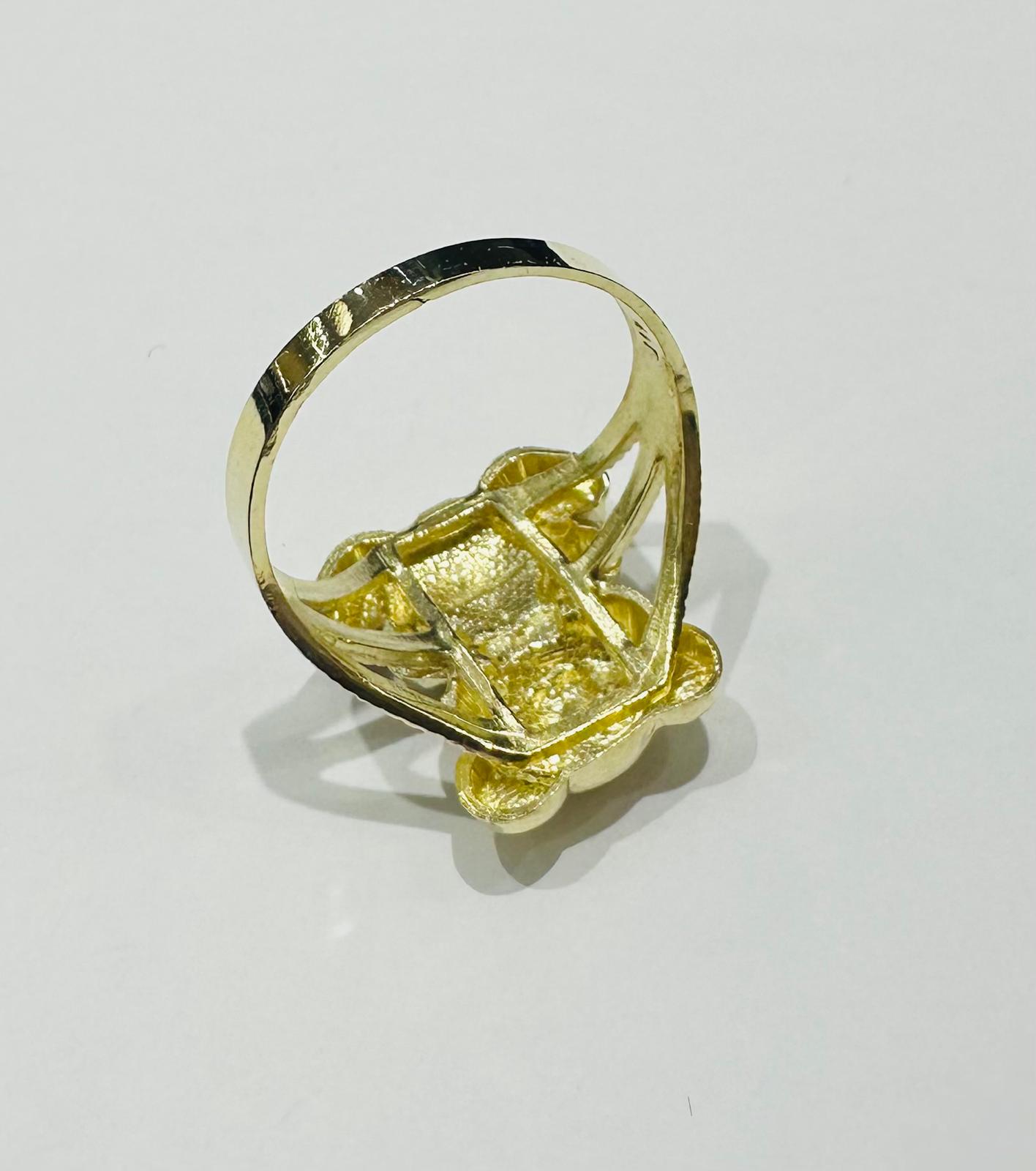 10K GOLD TEDDY BEAR RING -WEIGHT: 4.7gm