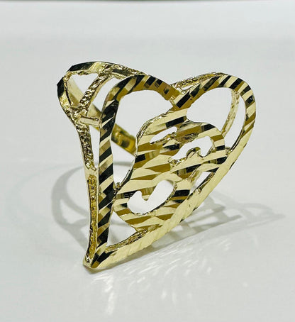 10K GOLD INITIAL LETTER "B" RING -WEIGHT: 2.3gm