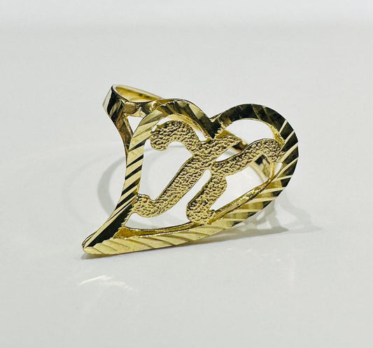 10K GOLD INITIAL LETTER "K" RING -WEIGHT: 2.0gm