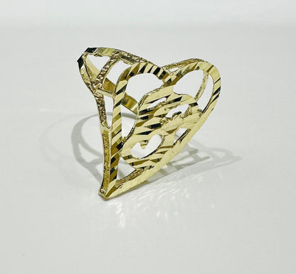10K GOLD INITIAL LETTER "B" RING -WEIGHT: 2.3gm