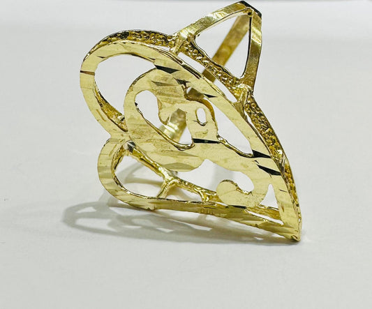 10K GOLD INITIAL LETTER "G" RING -WEIGHT: 2.3gm