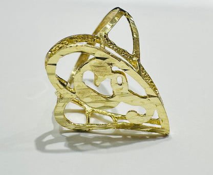 10K GOLD INITIAL LETTER "G" RING -WEIGHT: 2.3gm
