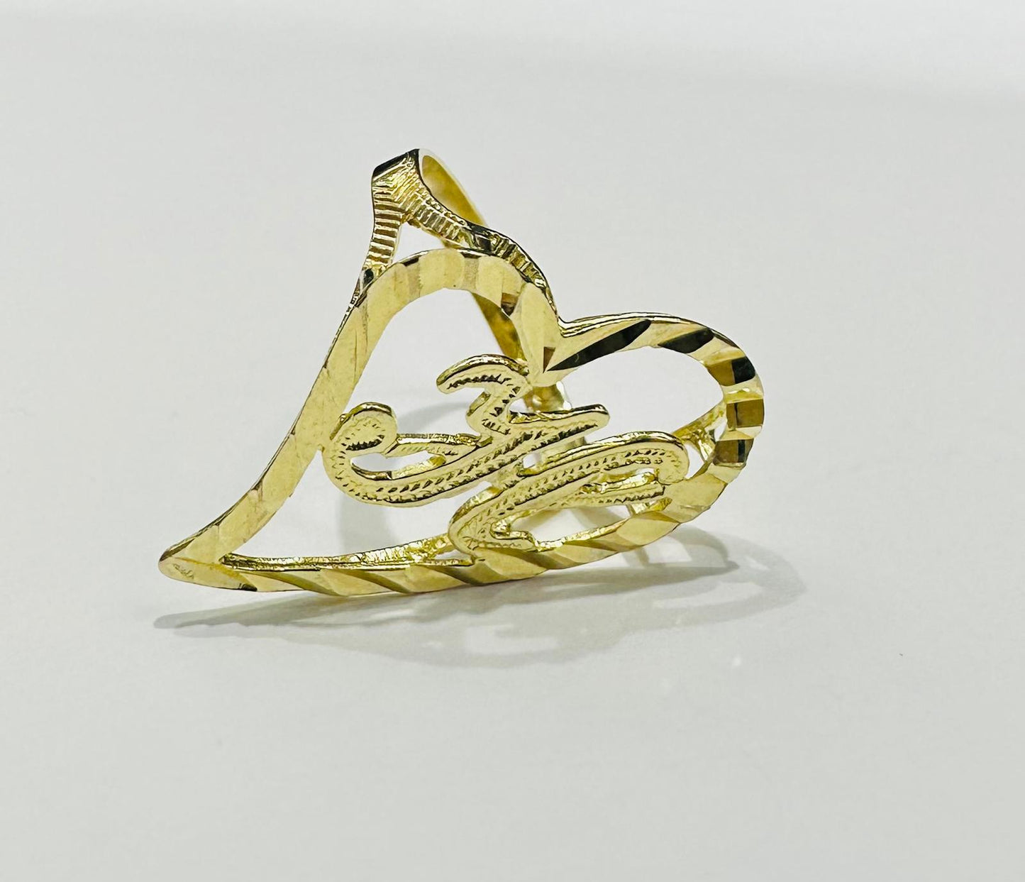 10K GOLD INITIAL LETTER "H" RING -WEIGHT: 2.4gm