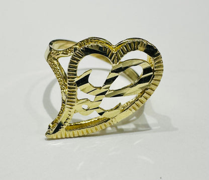 10K GOLD INITIAL LETTER "L" RING -WEIGHT: 2.1gm