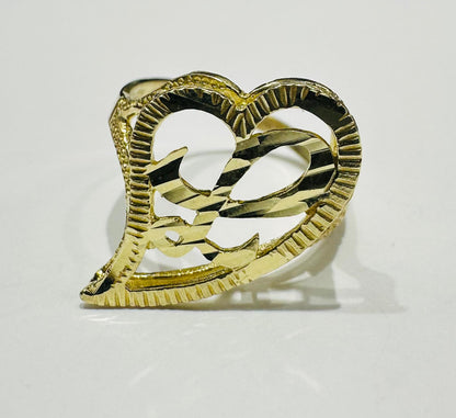 10K GOLD INITIAL LETTER "L" RING -WEIGHT: 2.1gm