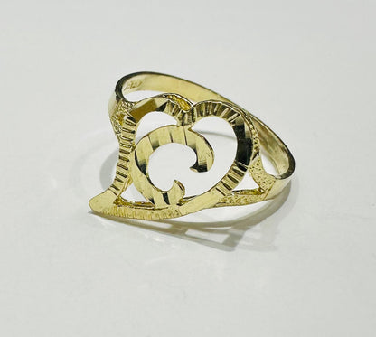 10K GOLD INITIAL LETTER "C" RING -WEIGHT: 1.4gm