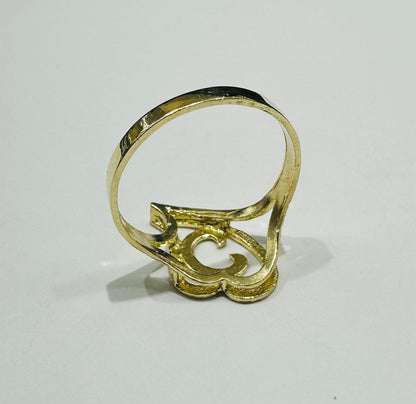 10K GOLD INITIAL LETTER "C" RING -WEIGHT: 1.4gm